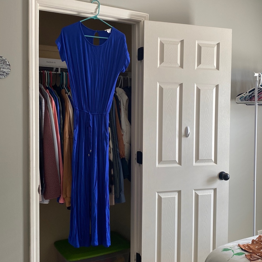 Blue jumpsuit